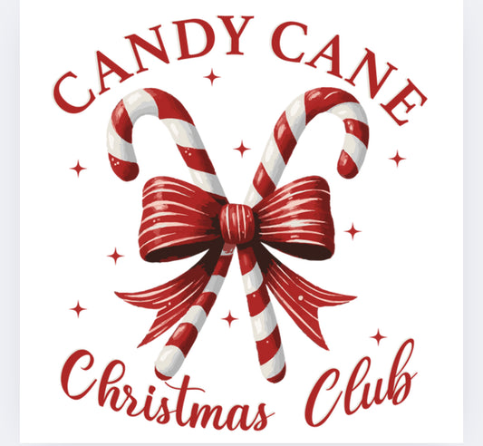 Candy cane Christmas club DTF (POD)