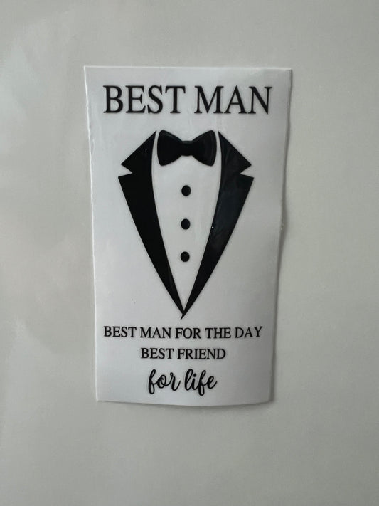 Best man UVDTF decal