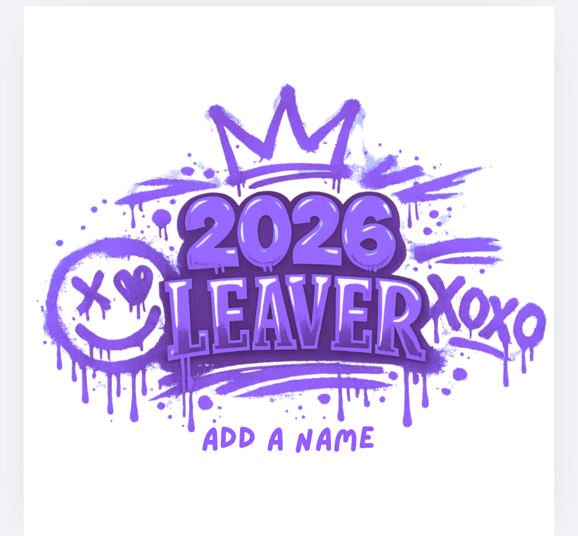 Leavers smiley face DTF (POD) exclusive