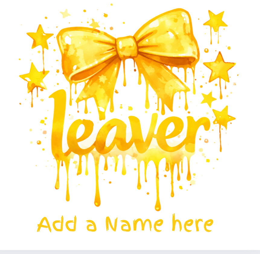 Leaver bow drip DTF transfer (POD)