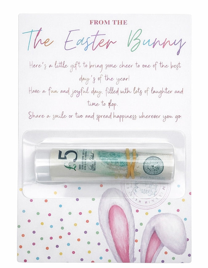 Easter bunny (colourful) money card matching items available  (money not included)