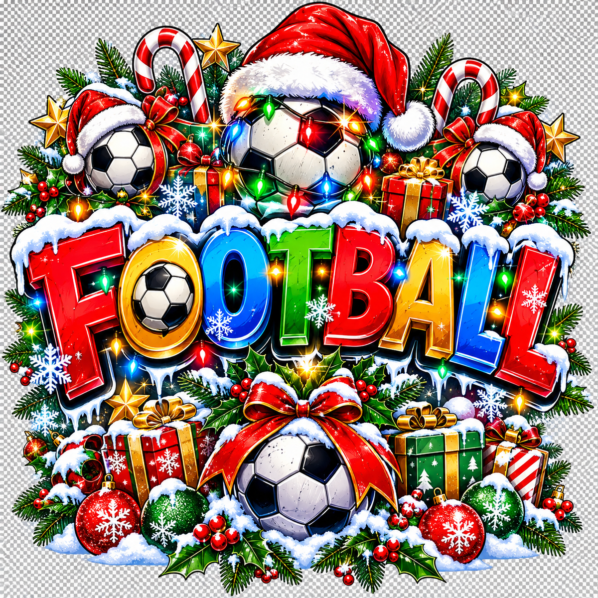 Football Christmas wraps  - all teams exclusive (UVPOD)