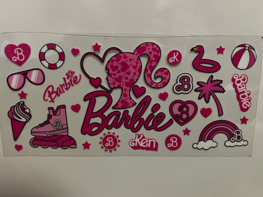 Barbie pink silhouette wrap 4087