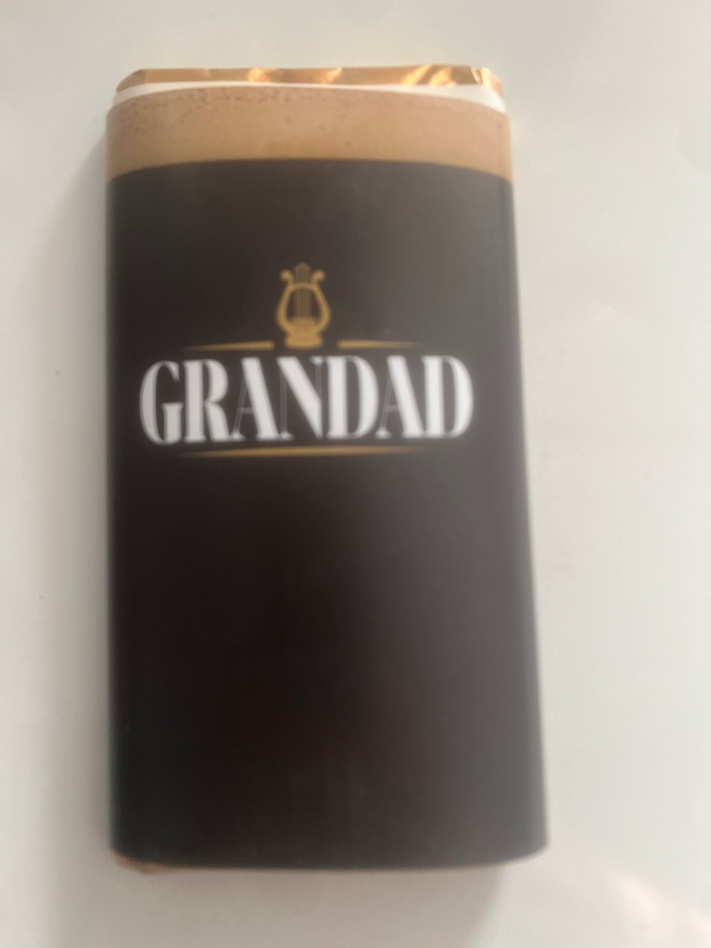 Guinness style grandad chocolate bar wrapper