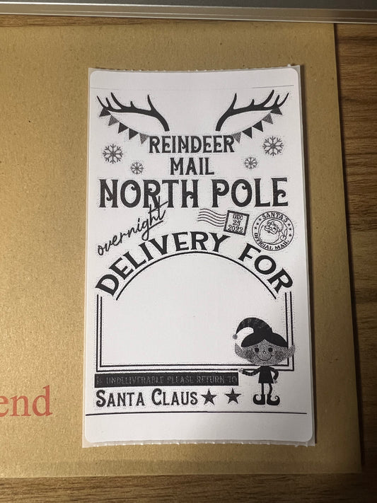 North Pole postage labels