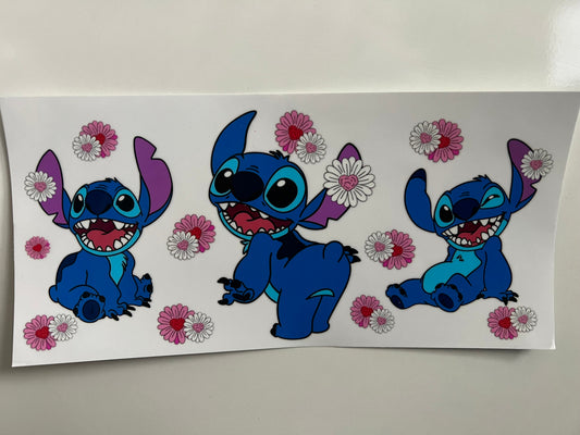 Stitch smiley floral wrap