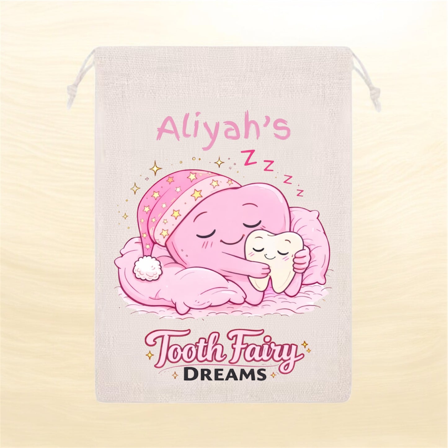 Tooth fairy with name option DTF transfer (POD)